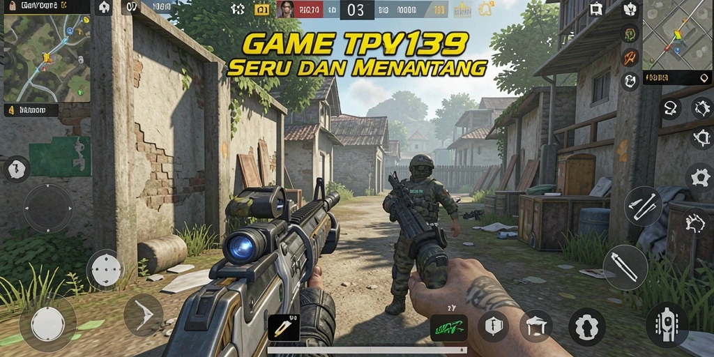 Tangkapan layar gameplay menegangkan GAYO138 dengan aksi tembak-menembak.