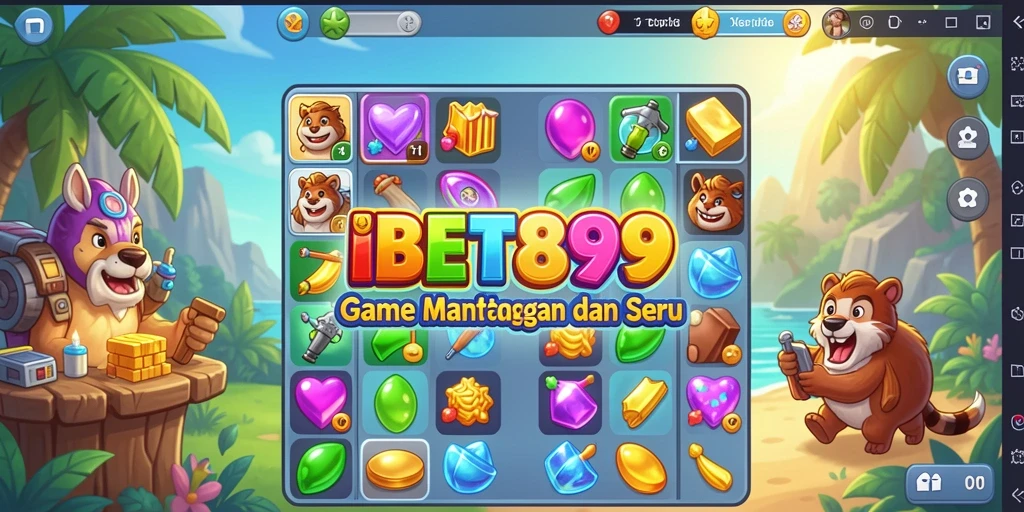 Tampilan gameplay seru di IBET899 dengan tantangan Match-3.