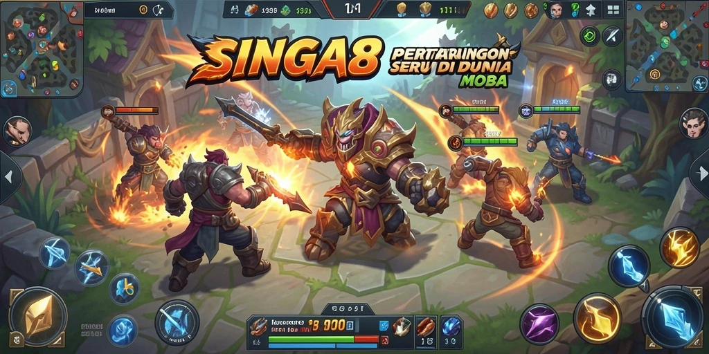 Tampilan gameplay SINGA8 yang seru dan kompetitif.
