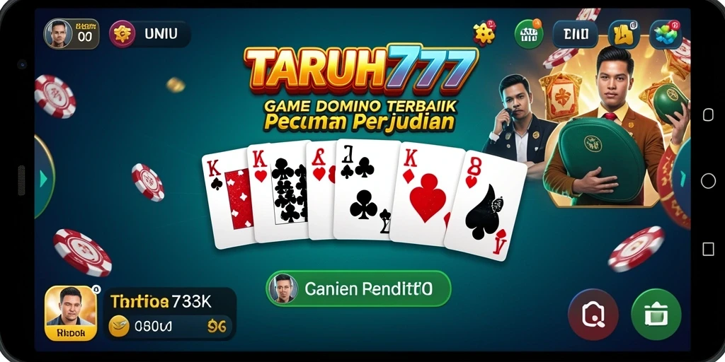 Tampilan menarik dari gameplay Domino TARUH777 yang mengasyikkan.
