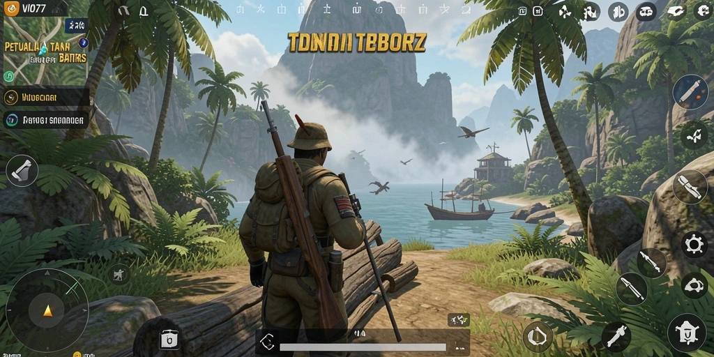 Screeshot gameplay Open World VIO77 yang menampilkan eksplorasi dunia luas.